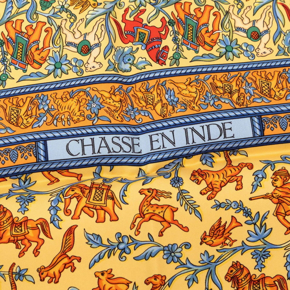 HERMES Authentic Orange Silk Scarf - Picture 5 of 8